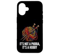 Custodia per iPhone 16 Knitter Yarn Crafter Not A Phobia It's A Hobby