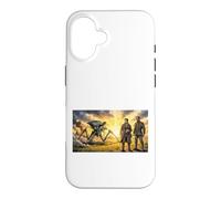 Custodia per iPhone 16 La guerra dei mondi fantascienza I marziani finalmente crollano