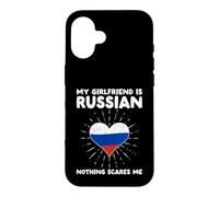 Custodia per iPhone 16 La mia ragazza è russa nulla mi spaventa - Russia Heart