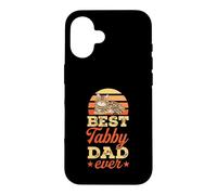 Custodia per iPhone 16 La migliore festa del papà Tabby Dad Ever Tabby Cat
