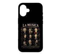 Custodia per iPhone 16 LA MUSICA È LA VOCE DELL'ANIMA Dei Grandi Maestri Classici