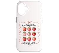 Custodia per iPhone 16 La scuola materna è la mia marmellata di fragole per insegnanti bambini in età prescolare