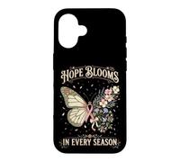Custodia per iPhone 16 La speranza fiorisce in ogni stagione Speranza della farfalla del cancro al seno