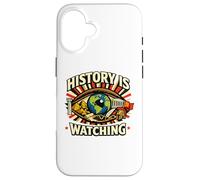 Custodia per iPhone 16 La storia sta guardando la protesta dell'occhio del tempo