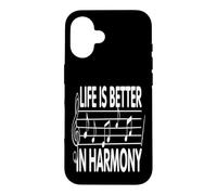 Custodia per iPhone 16 La vita è migliore in Harmony Music Lover