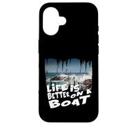 Custodia per iPhone 16 La vita è migliore su una barca a vela marinaio barca a vela