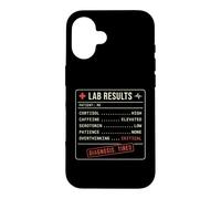 Custodia per iPhone 16 Laboratorio divertente Risultati falsi Cortisolo Ansia Cura Self Meme