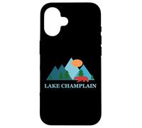 Custodia per iPhone 16 Lake Champlain Nature Art Vacation Design