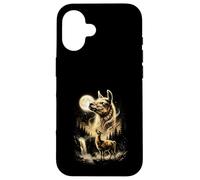 Custodia per iPhone 16 Lama Ululando Alla Luna Meme
