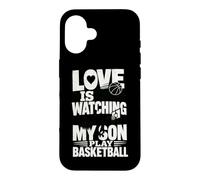 Custodia per iPhone 16 L'amore sta guardando mio figlio giocare a basket