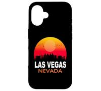 Custodia per iPhone 16 Las Vegas Nevada State USA Vintage Sunset City Skyline