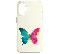 Custodia per iPhone 16 Lascia che Dio ti trasformi una farfalla di cristiana