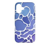 Custodia per iPhone 16 Lavanda Blu Cell Pattern Arte Astratta Swirl