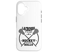 Custodia per iPhone 16 LAX Lacrosse Giocatore Hockey Con Palline CAPRA Lacrosse