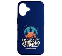 Custodia per iPhone 16 Leave It Better Scouting America - Tenda da campeggio con stelle