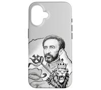 Custodia per iPhone 16 Leone etiope Giuda imperatore Haile Selassie Rasta
