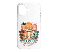 Custodia per iPhone 16 L'estate è dove respira la mia anima amanti del surf Tropical Beach