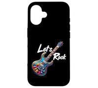 Custodia per iPhone 16 Let's Rock N Roll Guitar Band Funny Rock Ragazze Ragazzi Bambini