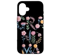 Custodia per iPhone 16 Lettere Floreali Pastello GRANDMA Tipografia Botanica Nonna