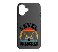 Custodia per iPhone 16 Level Eight Unlocked 8th Birthday Tee Video Game 8 Year Old