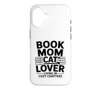 Custodia per iPhone 16 Libro Mamma Amante Gatto Vivere In Capitoli Accogli