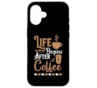 Custodia per iPhone 16 Life Begins After Coffee Baristas Funny Coffee Lover