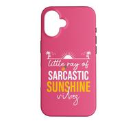 Custodia per iPhone 16 Little Ray of Sarcastic Sunshine Hello Summer Vibes Beach