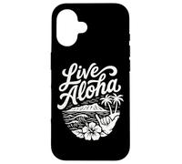 Custodia per iPhone 16 Live Aloha Shaka Surf Wave Ibisco Hawaii DiamondHead Art