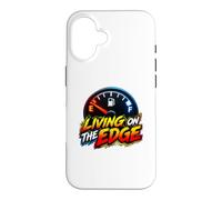 Custodia per iPhone 16 Living on the Edge Empty Fuel Gauge Funny Driving