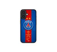 Custodia per iPhone 16 Logo PSG Campione doppia leggenda nike rossa e blu Maniacase