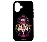Custodia per iPhone 16 Looney Tunes Dia de los Muertos Sylvester & Tweety Halloween