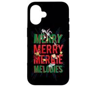 Custodia per iPhone 16 Looney Tunes Merry Merry Melodies Christmas