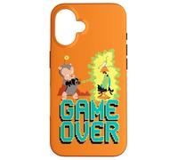 Custodia per iPhone 16 Looney Tunes Porky and Daffy Game Over
