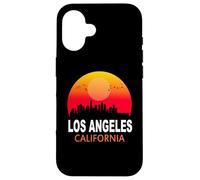 Custodia per iPhone 16 Los Angeles California State USA Vintage Sunset Retro City