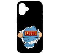 Custodia per iPhone 16 Lucas Name Superhero Gift for Boys Named Lucas