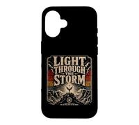 Custodia per iPhone 16 Luce attraverso la tempesta Matthew 514 Versetto della Bibbia Cristiana