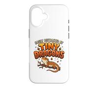 Custodia per iPhone 16 Lucertola Drago Barbuto facilmente distratta da piccoli draghi