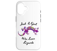 Custodia per iPhone 16 Lucertola Just A Girl Who Loves Lizards Outfit Lizard Lover
