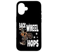 Custodia per iPhone 16 LUPPOLI RUOTA POSTERIORE Trial rider pratica divertente equitazione moto