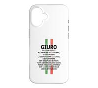 Custodia per iPhone 16 Maglia Celebrativa, Formula Giuramento Repubblica Italiana