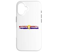 Custodia per iPhone 16 Maglietta genoa gente di mare, cuori rossoblu zena grifone