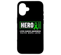 Custodia per iPhone 16 Maglietta per la consapevolezza del cancro al fegato - Consapevolezza degli eroi del cancro al feg