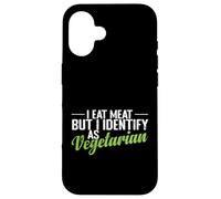 Custodia per iPhone 16 Mangio carne identifica come divertente vegetariano