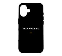 Custodia per iPhone 16 MARANATHA Citazione greca Vieni Signore con la croce di Gesù