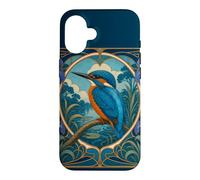 Custodia per iPhone 16 Martin Pescatore - Kingfisher Art Nouveau