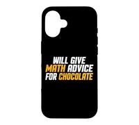 Custodia per iPhone 16 Matematica, Insegnante divertente darà consigli di matematica per il cioccolato