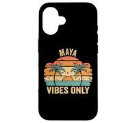 Custodia per iPhone 16 MAYA Vibes Only Cute Retro Girls MAYA Name