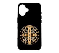 Custodia per iPhone 16 Medaglia di San Benedetto PAX Pace e Protezione