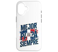 Custodia per iPhone 16 Mejor Papá Siempre, motivo: papà della Repubblica Dominicana