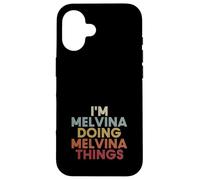 Custodia per iPhone 16 Melvina Name Melvina Personalized Name First Given
